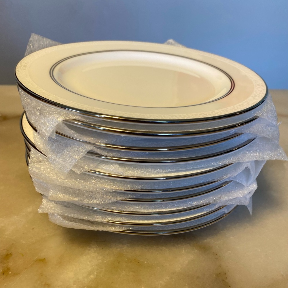 NEW 10x Kate Spade Lenox Cypress bread butter dishes